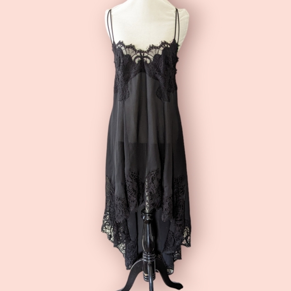 Victoria's Secret Other - Vintage Victoria's Secret Nightgown Large Black Long Nightie Strappy Plunge Back